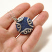 Handmade Wire Wrapped Lapis Lazuli Pendant Necklace