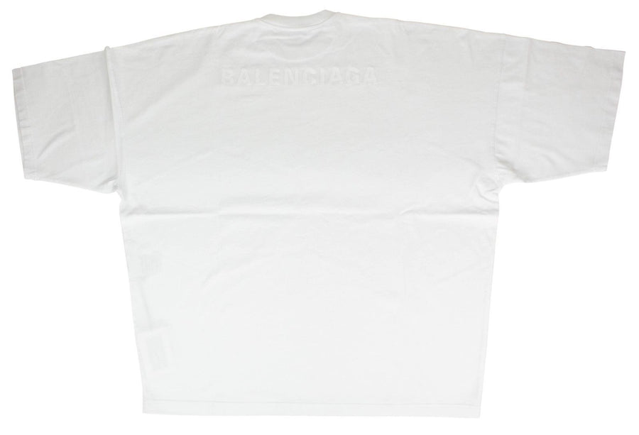 White Cotton Logo Short Sleeve Crewneck T-Shirt