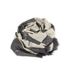 Checkerboard Wool Blend Scarf - Black / Gray