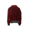 Velvet Puffer Bomber Jacket - Red