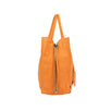 Leather Paper Tote Bag - Orange