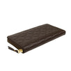 Leather Clover Embossed Wallet - Brown