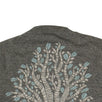 Cashmere Tree Design On Back Sweater - Gray / Teal