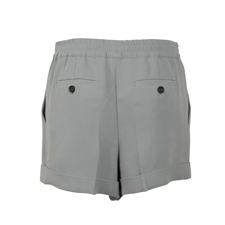 Silk Cuffed Shorts - Gray