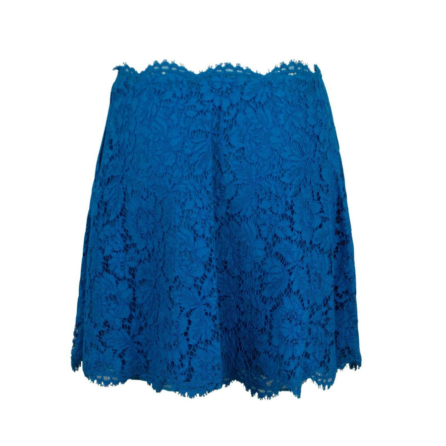 Floral Lace Skirt - Blue