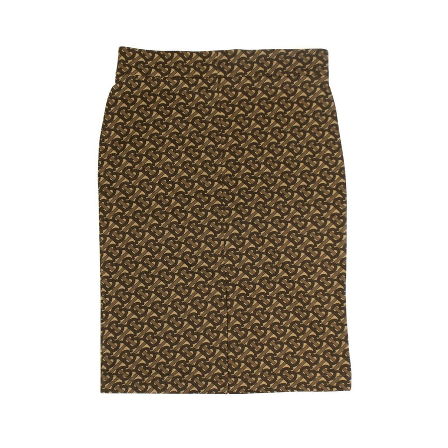 Burberry x Riccardo Tisci Bridle Stripe Logo Long Pencil Skirt - Brown