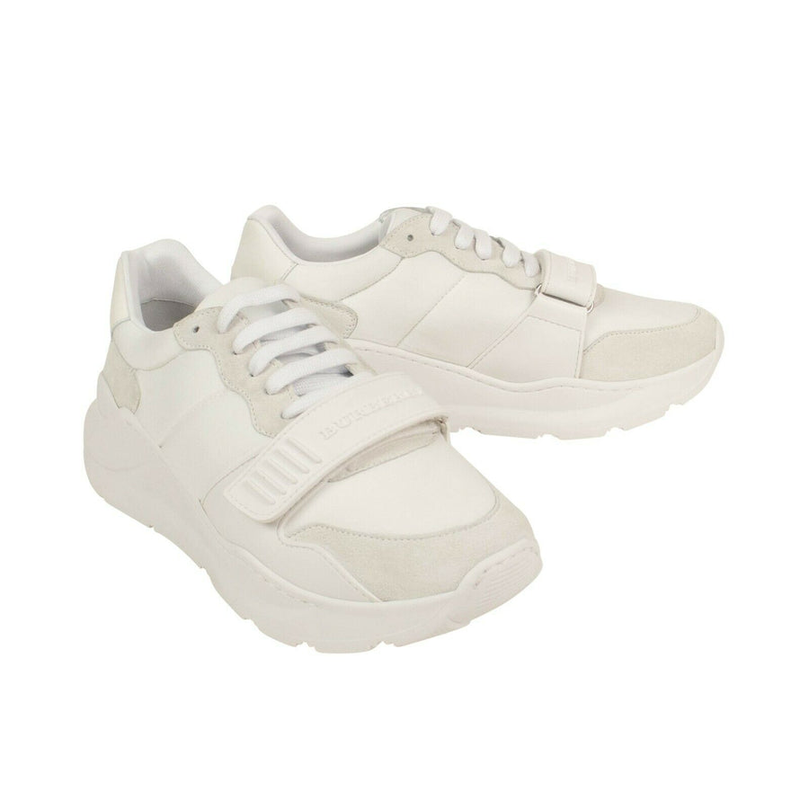 Suede Neoprene And Leather Sneakers - White