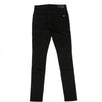 Cotton Music Note Patch Skinny Jeans - Black