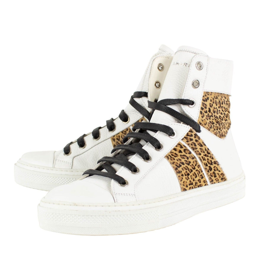 Men's Sunset White/Leopard Leather Sneakers