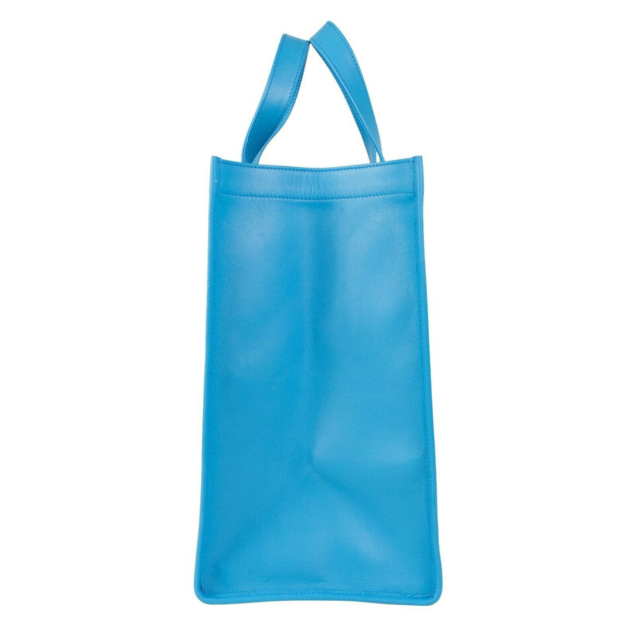 Leather Kittens Market Shopper Tote - Light Blue