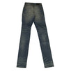 Faded Denim Skinny Stack Jeans - Dark Blue