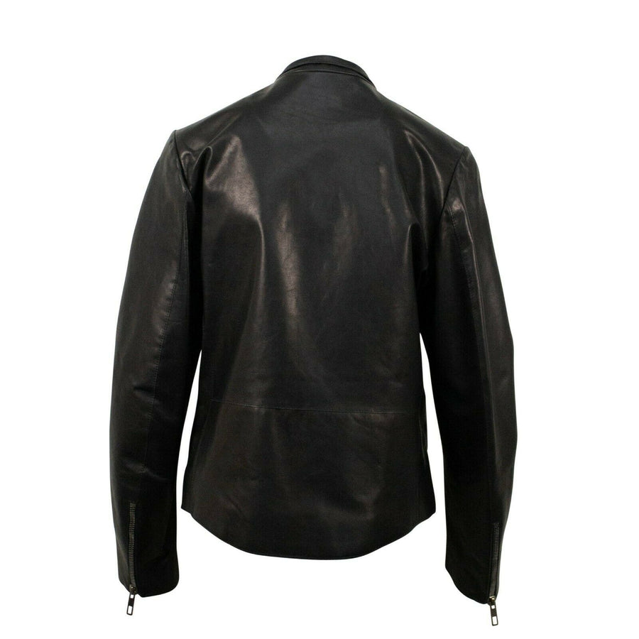 Leather Biker Jacket - Black