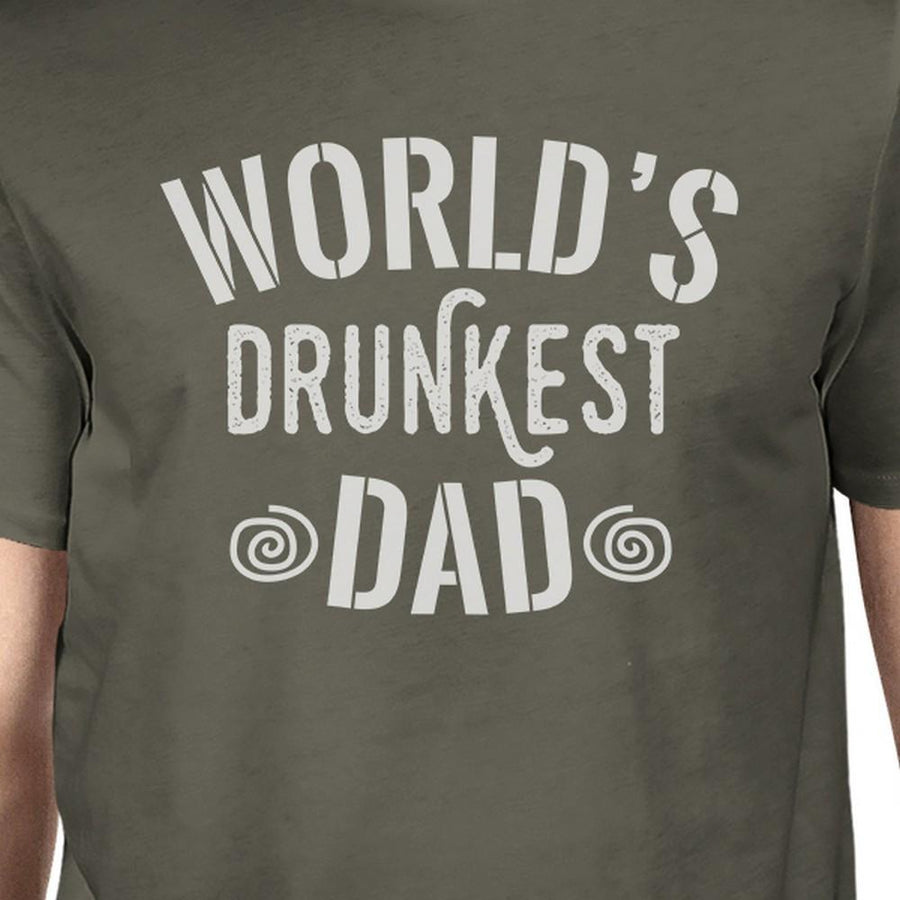 World's Drunkest Dad Mens Dark Gray Short Sleeve Shirt Unique Gifts