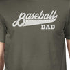 Baseball Dad Men's Dark Gray Cotton Shirt Funny Fathers Day Gifts