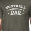 Football Dad Mens Dark Gray Cotton Graphic T-Shirt Unique Dad Gifts