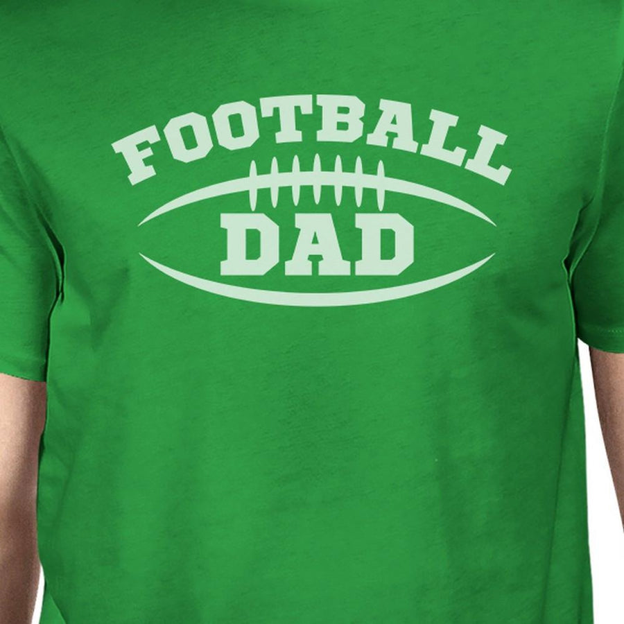 Football Dad Men's Green Funny Design Tee Birthday Gifts For Dad