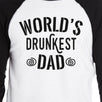 World's Drunkest Dad Mens Baseball Tee Funny Design T-Shirt For Dad