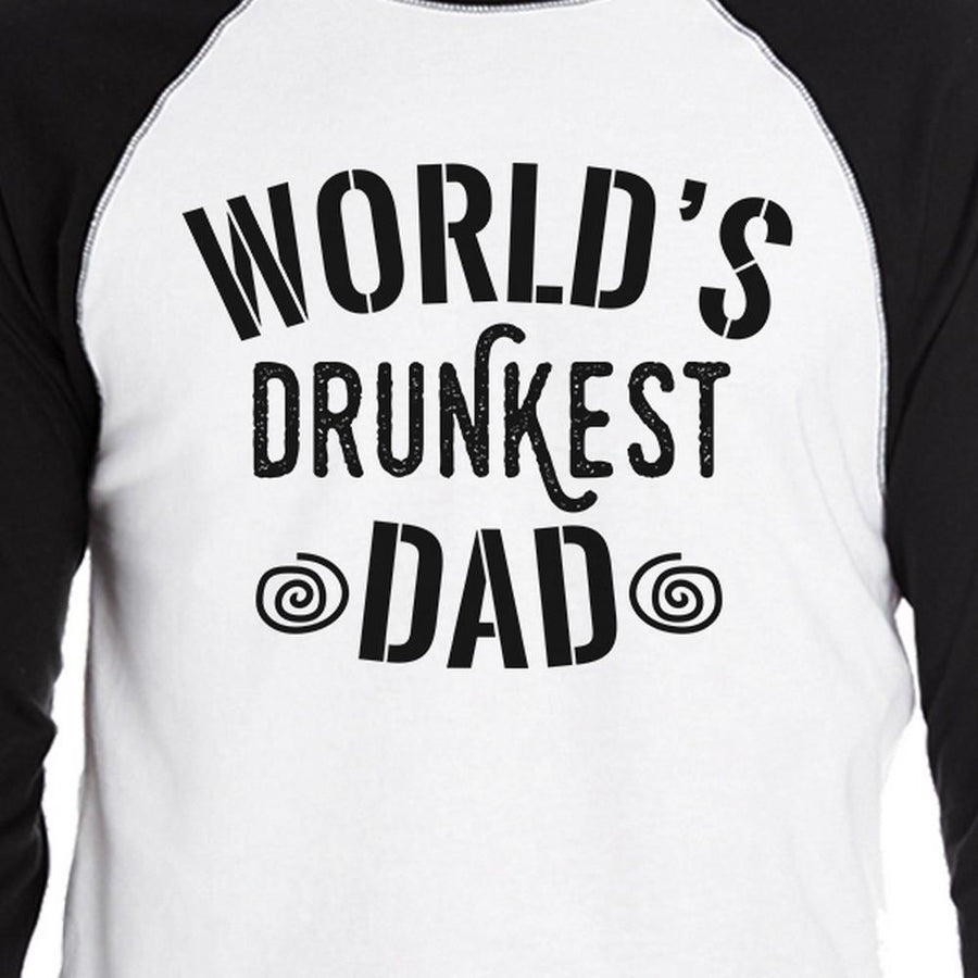 World's Drunkest Dad Mens Baseball Tee Funny Design T-Shirt For Dad