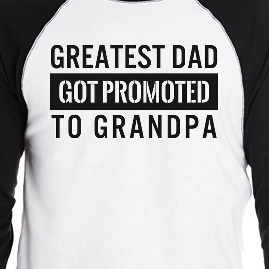 Got Promoted To Grandpa Baseball T-Shirt Baby Announcement Gifts