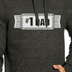 #1 Dad Unisex Dark Grey Funny Fathers Day Hoodie Pullover Fleece