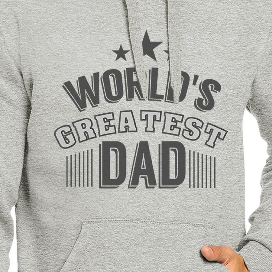 Worlds Greatest Dad Mens Grey Hoodie Fathers Day Gift From Daughter