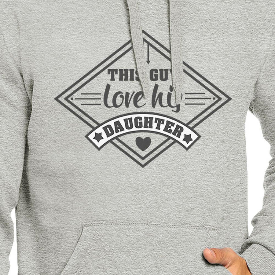 This Guy Love His Daughter Mens Grey Hoodie New Baby Girl Dad Gifts