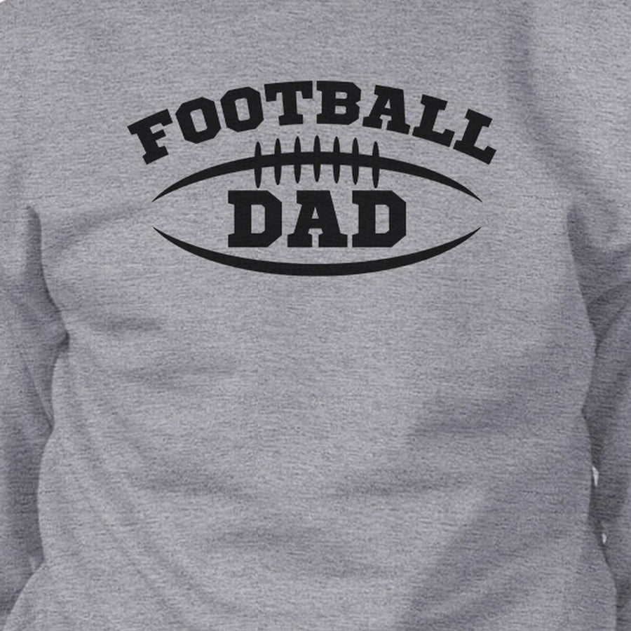 Football Dad Men's Grey Crewneck Sweatshirt Funny Dad Sweatshirt