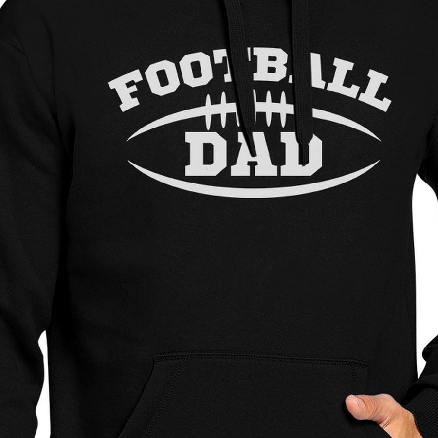 Football Dad Men Black Funny Design Hoodie For Football Fan Dad