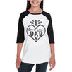 I Love You Dad Heart Unique Graphic Baseball Raglan Tee For Boys