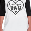 I Love You Dad Heart Unique Graphic Baseball Raglan Tee For Boys