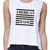 American Made Cute Design 4th of July Decorative Crop Top Cotton