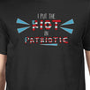 I Put The Riot In Patriotic Mens Black Graphic Tee For 4th Of July