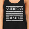 American Made Funny Women Black Sleeveless Top For Independence Day