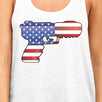 American Flag Pistol Womens Tank Top Gifts For Gun Supporters