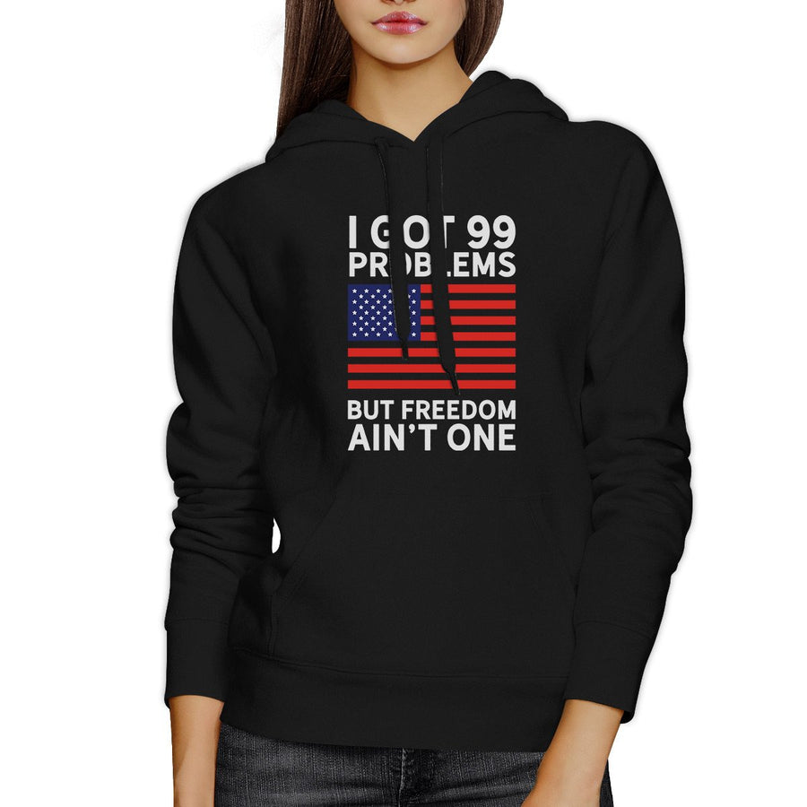 But Freedom Ain't One Unisex Black Patriotic Gift Crewneck Hoodie