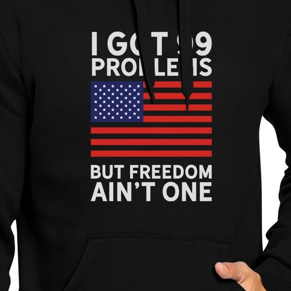 But Freedom Ain't One Unisex Black Patriotic Gift Crewneck Hoodie