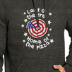 Home Of The Pizza Unisex Dark Grey Funny Graphic 4th Of July Hoodie