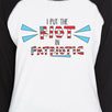 I Put The Riot In Patriotic Womens Funny Baseball Shirt 3/4 Sleeve