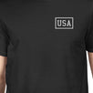 Mini USA Mens Black Tee Simple Design USA Lovers Unique Gift Ideas