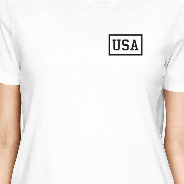 Mini USA Unique Fourth Of July Graphic Tee Shirt Gifts For Women