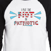 I Put The Riot In Patriotic Mens Funny Baseball T-Shirt 3/4 Sleeve