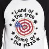 Home Of The Pizza Mens Unique 4th Of July Decorative Baseball Shirt