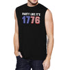 Party Like Its 1776 Funny Independence Day Black Muscle Tee For Men