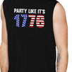 Party Like Its 1776 Funny Independence Day Black Muscle Tee For Men