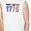 Party Like It's 1776 Funny 4th Of July Mens White Muscle T-Shirt