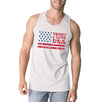 Trust Love USA Mens White Tank Top Round Neck Line Cotton Tanks