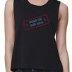 Born In The USA Black Unique Graphic Crop Tee For Women Gift Ideas