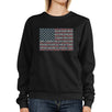 50 States Us Flag Unisex Black Sweatshirt Crewneck Pullover Fleece