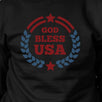 God Bless USA Unisex Graphic Sweatshirt Black Round Neck Pullover