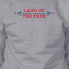 Land Of The Free Unisex Graphic Sweatshirt Gray Crewneck Pullover